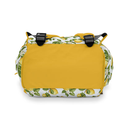 Diaper Backpack Bag in Vintage Lemons
