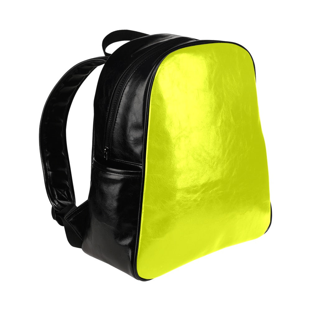 Leather Tablet Backpack in Neon