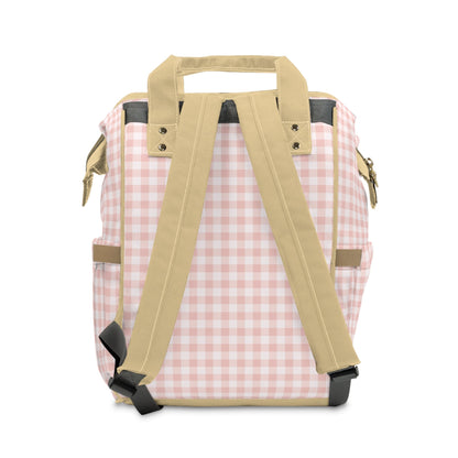 Backpack Bag in Blush Gingham - Modern Kastle Shop