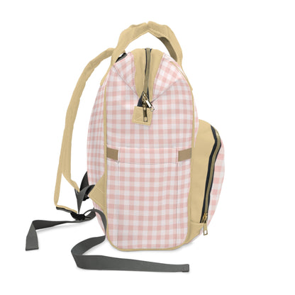 Backpack Bag in Blush Gingham - Modern Kastle Shop