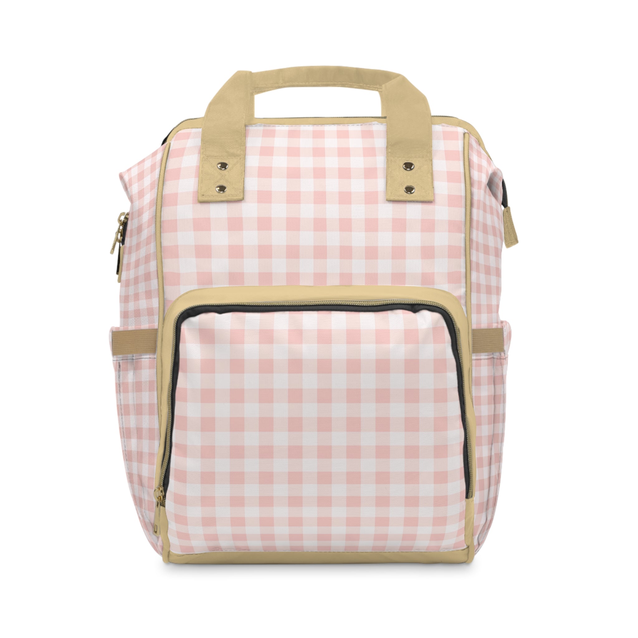 Backpack Bag in Blush Gingham Modern Kastle Gift Shop