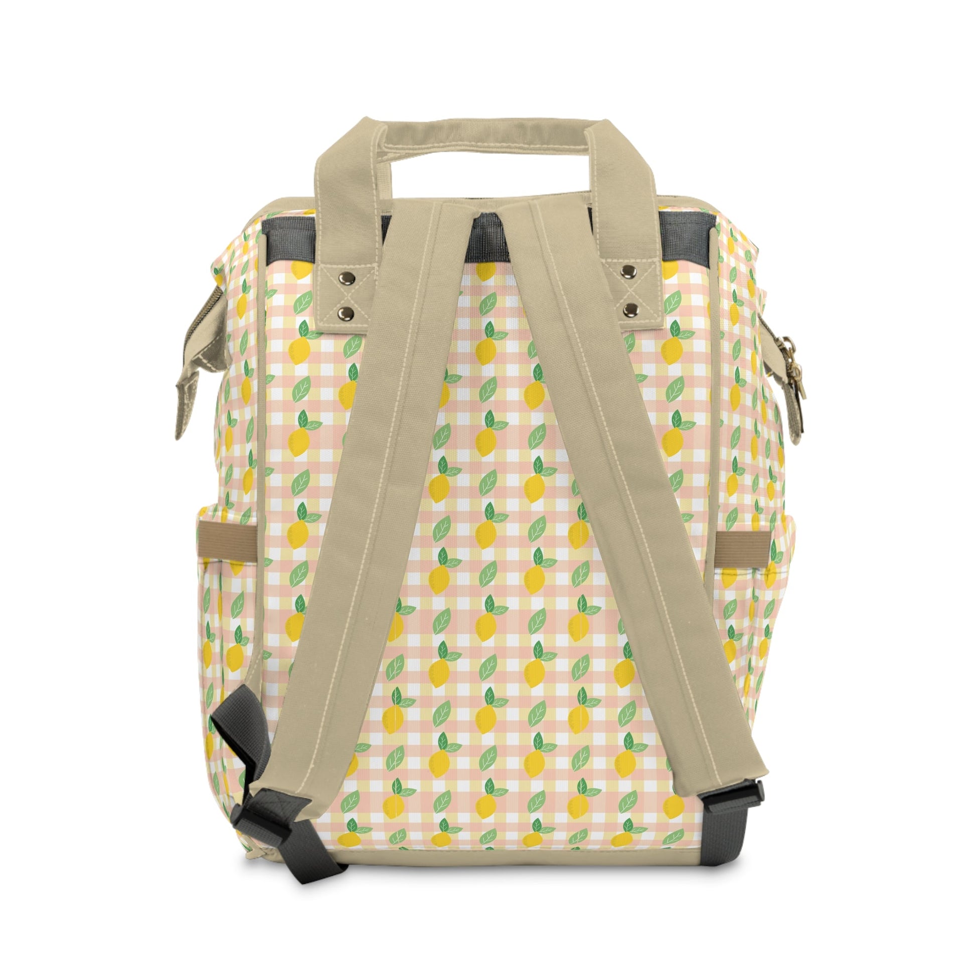 Backpack Bag in Checkered Lemons - Modern Kastle Shop