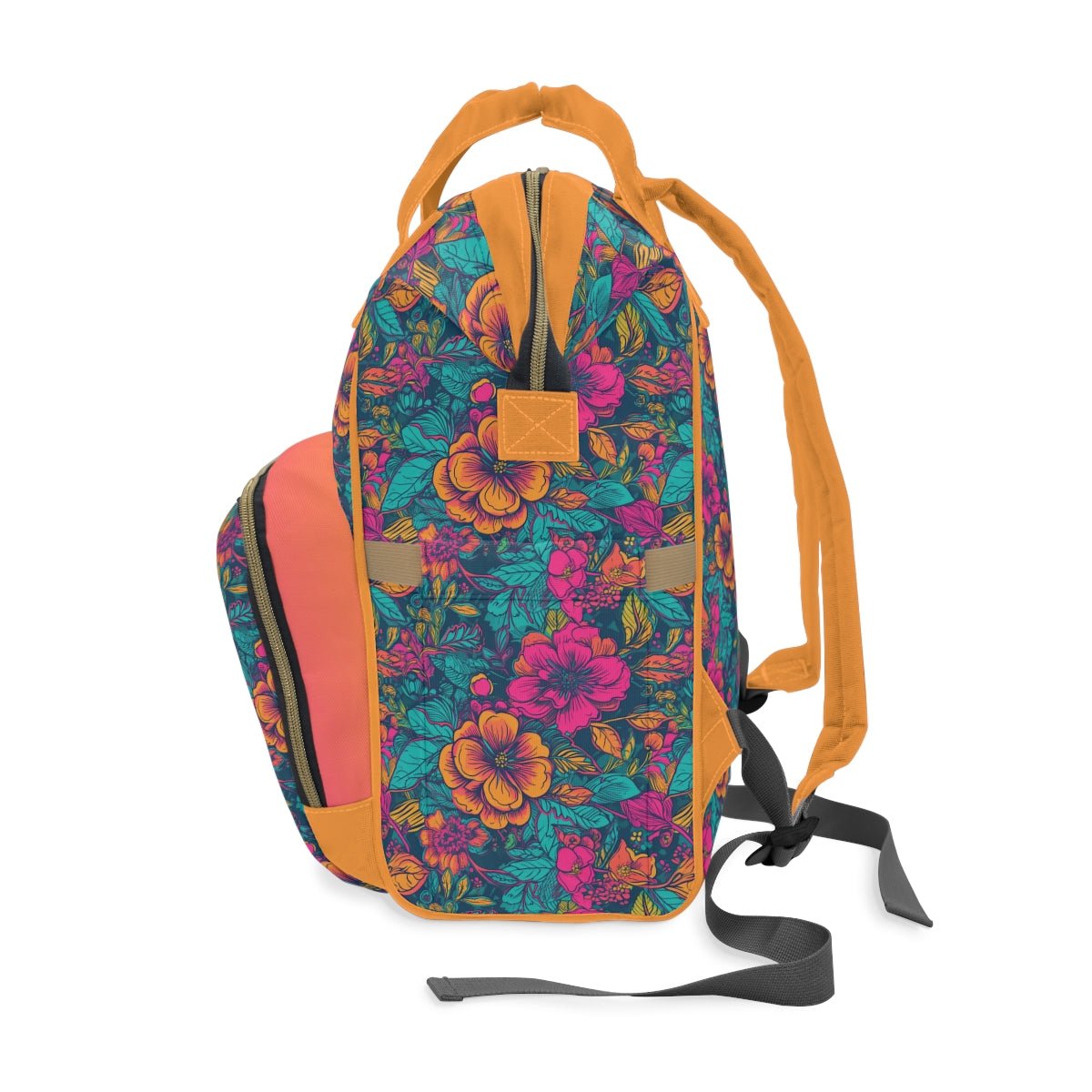 Backpack Bag in Neon Floral Dreams - Modern Kastle Shop