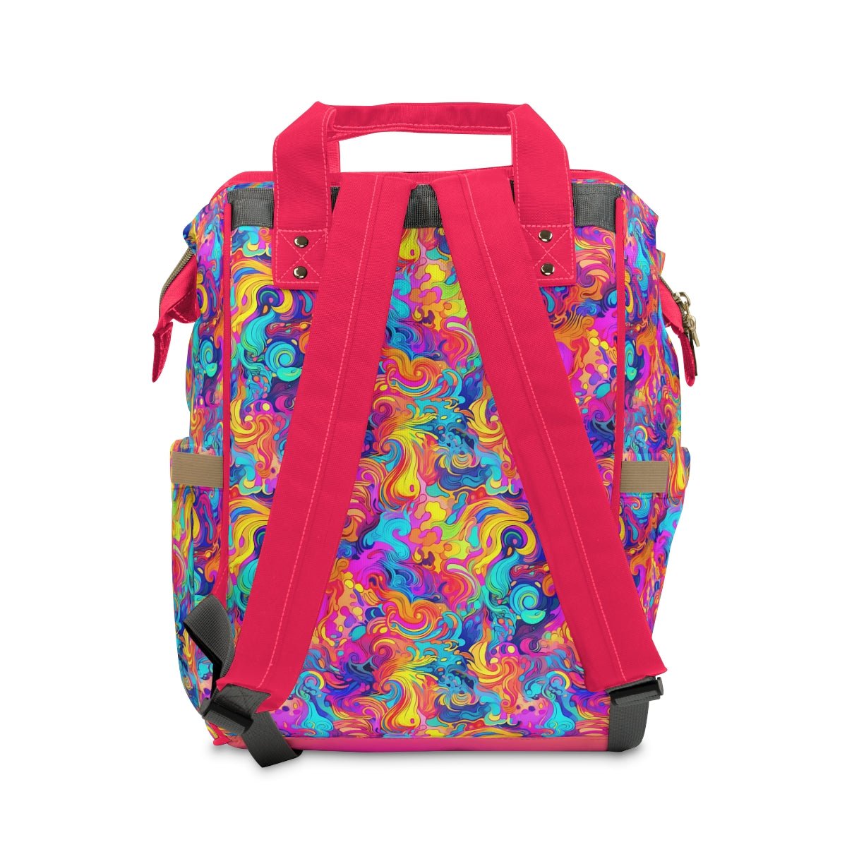 Diaper Backpack Bag in Neon Waves - Modern Kastle Shop