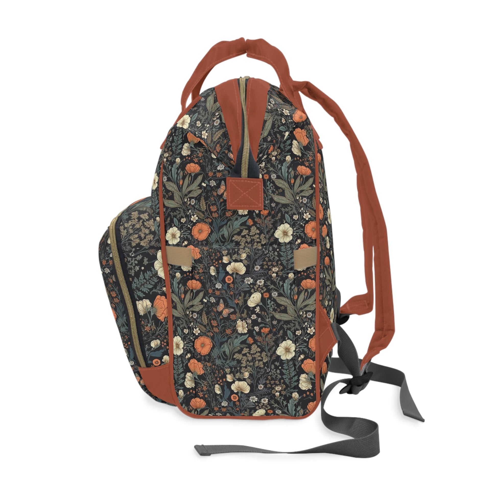 Diaper Backpack Bag in Night Flowers - Modern Kastle Shop
