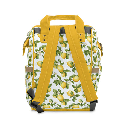 Diaper Backpack Bag in Vintage Lemons - Modern Kastle Shop